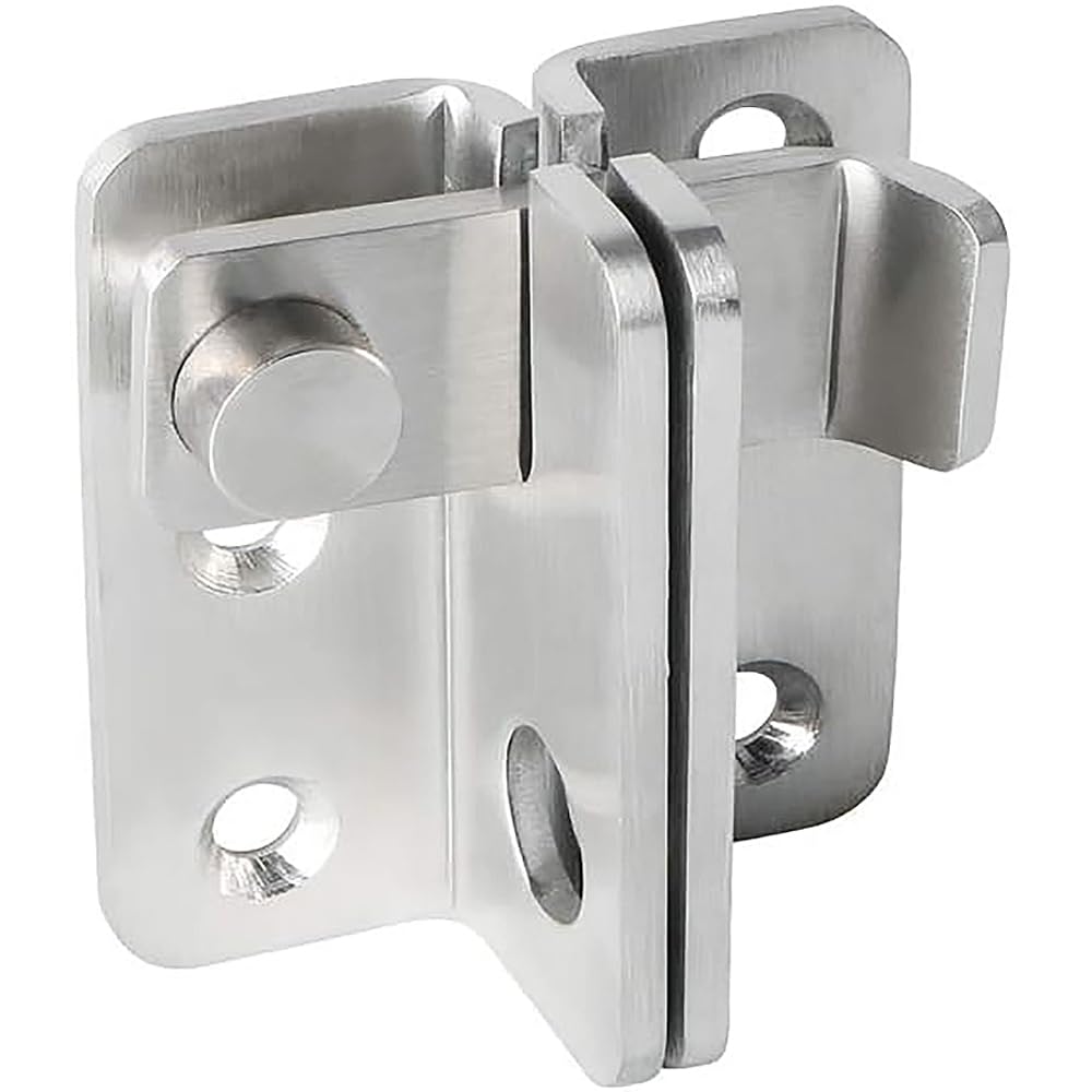 ZiYuya Flip Latch Gate Latches Slide Bolt Latch Safety Door Lock Catch for Barn Cabinet Garden Bathroom Garage Window Sliding Door Shed Lock (Silver - Left Open, S 45*40MM)
