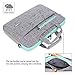 BRINCH 15-15.6 Inch Multi-functional Suit Fabric Portable Laptop Sleeve Case Shoulder Messenger Bag Briefcase for Laptop, Tablet, Macbook, Notebook - Grey-Green