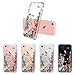 MOSNOVO Compatible for iPhone SE 2022 Case/iPhone SE 3 Case/iPhone SE 2020 Case/iPhone 8 Case/iPhone 7 Case, Forest Flower Floral Design for Women Girl Shockproof TPU Bumper Clear Cover