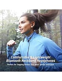 Mpow aptX Auriculares Bluetooth, correa para el cuello, 13 horas de reproducción y IPX5 impermeable, auriculares inalámbricos con micrófono CVC 6.0 de reducción de ruido