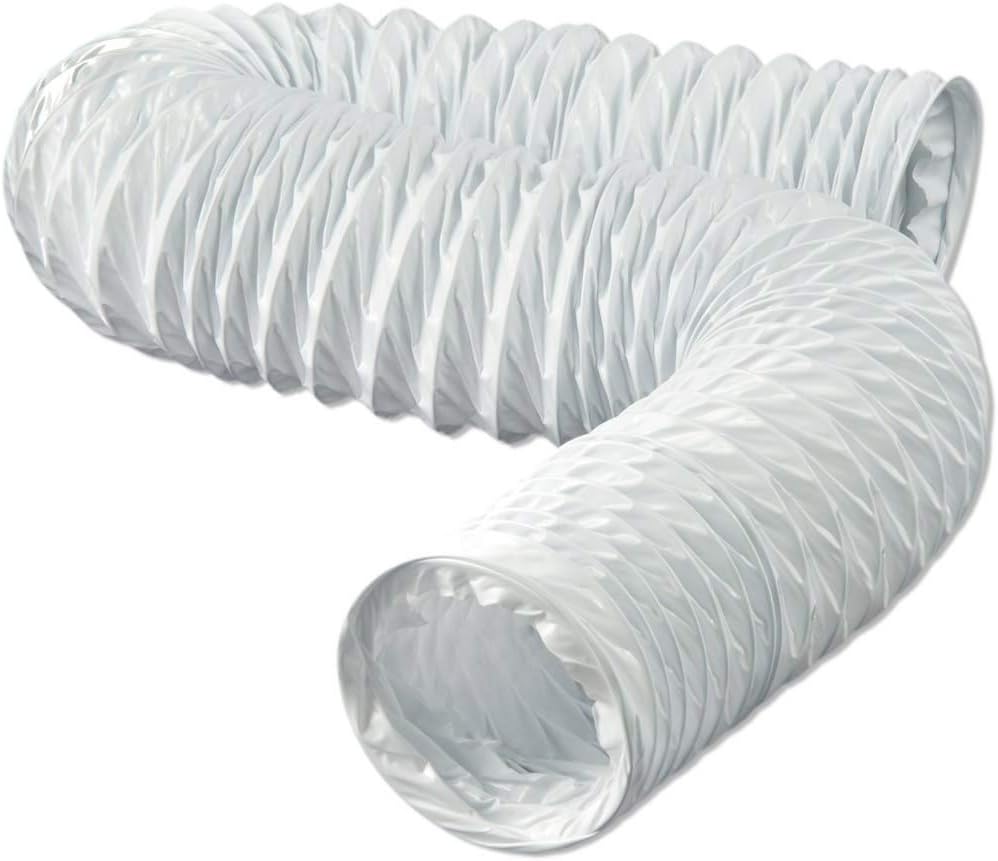 Nartel® Flexible Ducting 3m Long Extractor Fan Hose Tube 6" 150mm Diameter, White