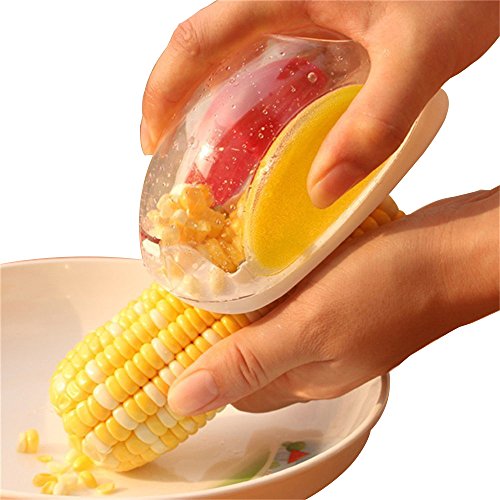 Corn Stripper Alamic Corn Cutter - Corn Cob Peeler Quick Corn Cob Remover Corn Kerneler Corn Shucker Kitchen Cooking Tools with Hand Protector