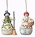 Jim Shore Heartwood Creek Mr and Mrs Snowman Christmas Ornament Set of 2 4051333