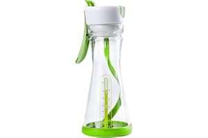 DICTAMNI Salad Dressing Shaker, Salad Dressing Mixer with Handle, Leakproof Dishwasher Salad Bottle, Manual Salad Bottle with Scale for Restaurant Home Canteen Shop Kitchen
