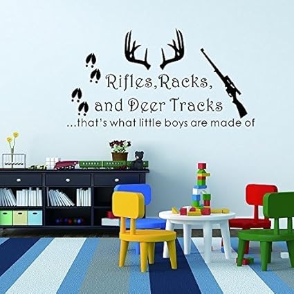 Amazon Com Vinyl Sticker Rifles Racks Deer Tracks That S
