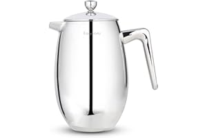 Easyworkz Nando French Press 1000ml Double Wall Insulated Thermal Coffee Maker,304 Stainless Steel Cafetiere