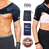 Adjustable Shoulder Brace With Pressure Pads for Men & Women + Hot Cold Reusable Pack + Bag | Compression Strap Sleeve, Neoprene Support for Rotator Cuff, Dislocated AC Joint, Frozen Pain, Tendinitis