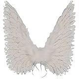 Loftus International Halloween Costume Accessory Large Angel Wings, One Size, White