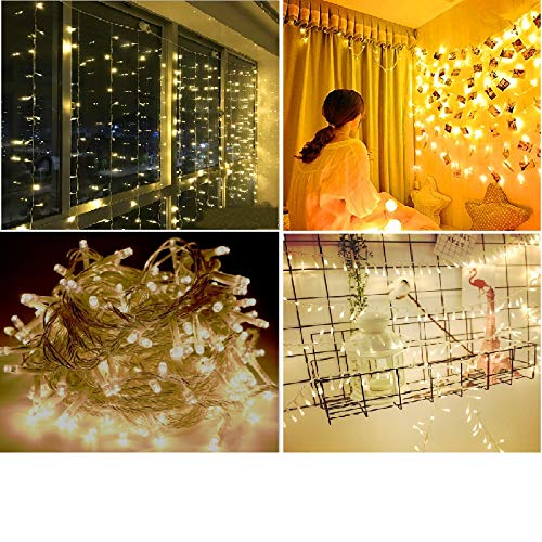 roof-bolter String Lights,Indoor/Outdoor Decoration Lights String Light LED Fairy Lights for Bedroom Garden,Wedding,Xmas Party (100led 32.5feet/10meters) Warm White