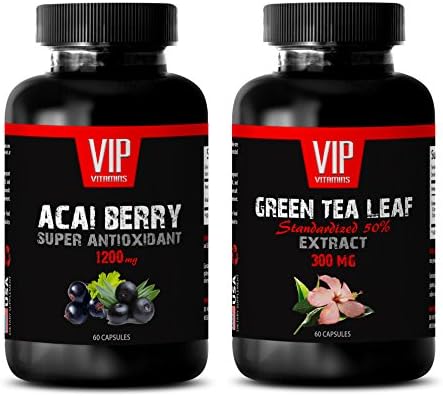 fat burner diet - ACAI BERRY - GREEN TEA - acai energy boost packets - (2 Bottles Combo)