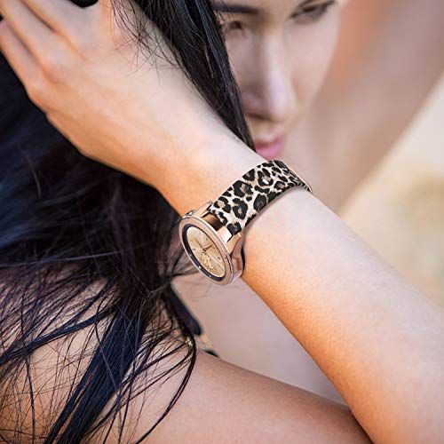 VIGOSS Strap Compatible with Galaxy Watch 42mm Bands/Active 2 40mm/44mm Band 20mm Soft Silicone Replacement for Samsung Galaxy Watch 42mm/Active/Active 2 40mm/44mm Leopard Print
