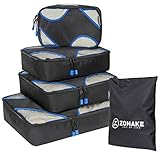 Travel Packing Cubes 5 Set, 3 Various Sizes Packing Organizers for Backpack - ZOMAKE Travel Accessories