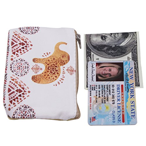 Women and Girls Cute Fashion Coin Purse Wallet Bag Change Pouch Key Holder (Cute Small Elephant)