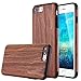 Lontect Compatible iPhone 8 Plus Case, iPhone 7 Plus Case, Slim Matte Shock Absorbing Flex TPU Non Slip Wood Tactile Extra Grip Rubber Bumper Case Cover for Apple iPhone 8 Plus,iPhone 7 Plus, Rosewood