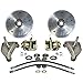 Drop Spindle Disc Brake Kit, 5on 205mm, for King Pin 59-65, Compatible with Dune Buggy