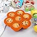 Tinydazzle Baby Food Container In Flower Shape, Seven Portions Of Cute And Perfectly Safe Silicone Canisters, Portable And Perfect For Travelling, Microwave And Dishwasher Safe, Orange