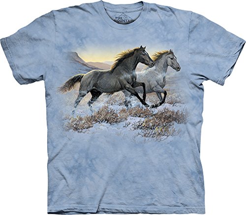 The Mountain Men's Running Free T-Shirt, Blue, Large