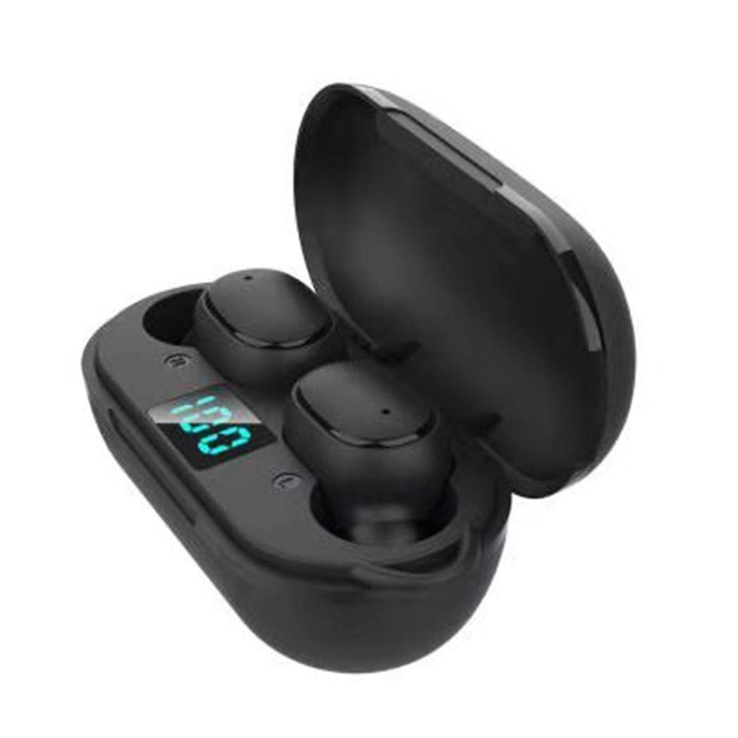 pairris Inalámbrico Bluetooth 5.0 Auricular Mini estéreo Auriculares Impermeables Pantalla LED Auriculares y Cargadores suplementarios