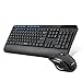 EagleTec KM130 2.4GHz Wireless Combo Multimedia Full Size Keyboard With Numeric Keypad And Mouse