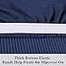 Obstal Stretch Spandex Sofa Cover, 3 Seat Couch Covers for Living Room, Non Slip Sofa Slipcover with Elastic Bottom, Navy Blue Sofa Couch Coverings Furniture Protector for Dogs, Cats, Pets, and Kids