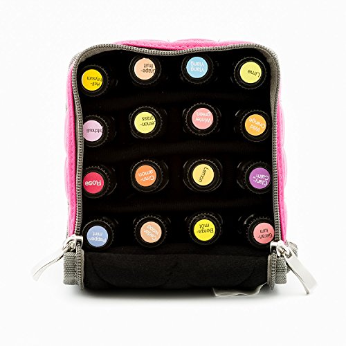 Essential Oil Carrying Case - Travel Organizer with Handle. Holds 16 Bottles. Small Storage Holder Bag is Best For Keeping Your Oils Safe. Adjustable Dividers Provide Versatility for 5ml - 15ml Vials.