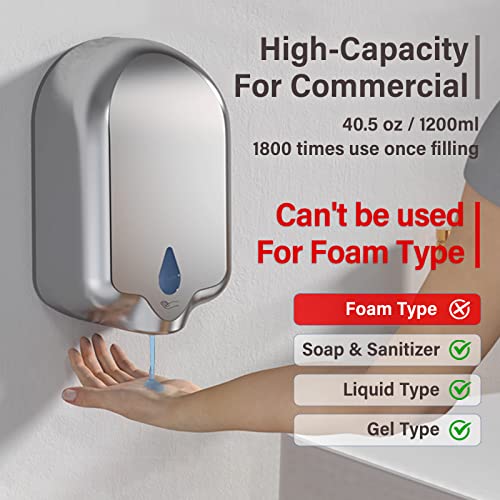 Commercial Liquid Soap &Hand Sanitizer Dispenser Automatic Touchless Wall Mounted for Commercial