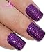 False Nails Bling Art French Fake Matte Gel Glitter Polished Squoval 24 Acrylic Medium Tips Glue (Andromeda Gel)