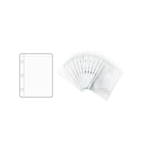 NatSumeBasics 12 Mini Binder Pockets Clear Card Holder A9 Binder Inserts  PVC Cash Budget Envelopes for 3 Ring Binder Sheet Protectors Organize  Photos Cards Bills (Mini, Clear) in Saudi Arabia | Whizz Binder Pockets