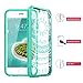 iPhone 6S Case, iPhone 6 Case, SmartLegend [Totem Series] Shock Absorption Full Body Rugged Bumper Clear with Mandala Floral Pattern Protective Case for Apple iPhone 6/6S 4.7 inch - Mint