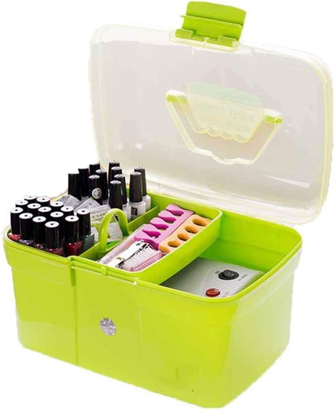 Harmily Hand-held Desktop Storage Box Plastic Scissors Makeup Organizer Jewelry Nail Polish Pen Container Manicure Tool CaseHarmily