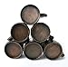 MyFancyCraft Set of 6 Beer Mug 20 OZ - Tankard Mug - Beer stein - Wooden beer mug - Stainless Steel Cup - Handmade Gifts for Men - Fathers Day, Christmas or Birthday Gift Idea - Retro Brown