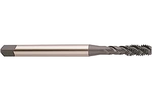 YG-1 BS Series Vanadium Alloy HSS Spiral Flute Tap, Steam Oxide, Round Shank with Square End, Modified Bottoming Chamfer, M3.0-0.5 Thread Size, D3 Tolerance