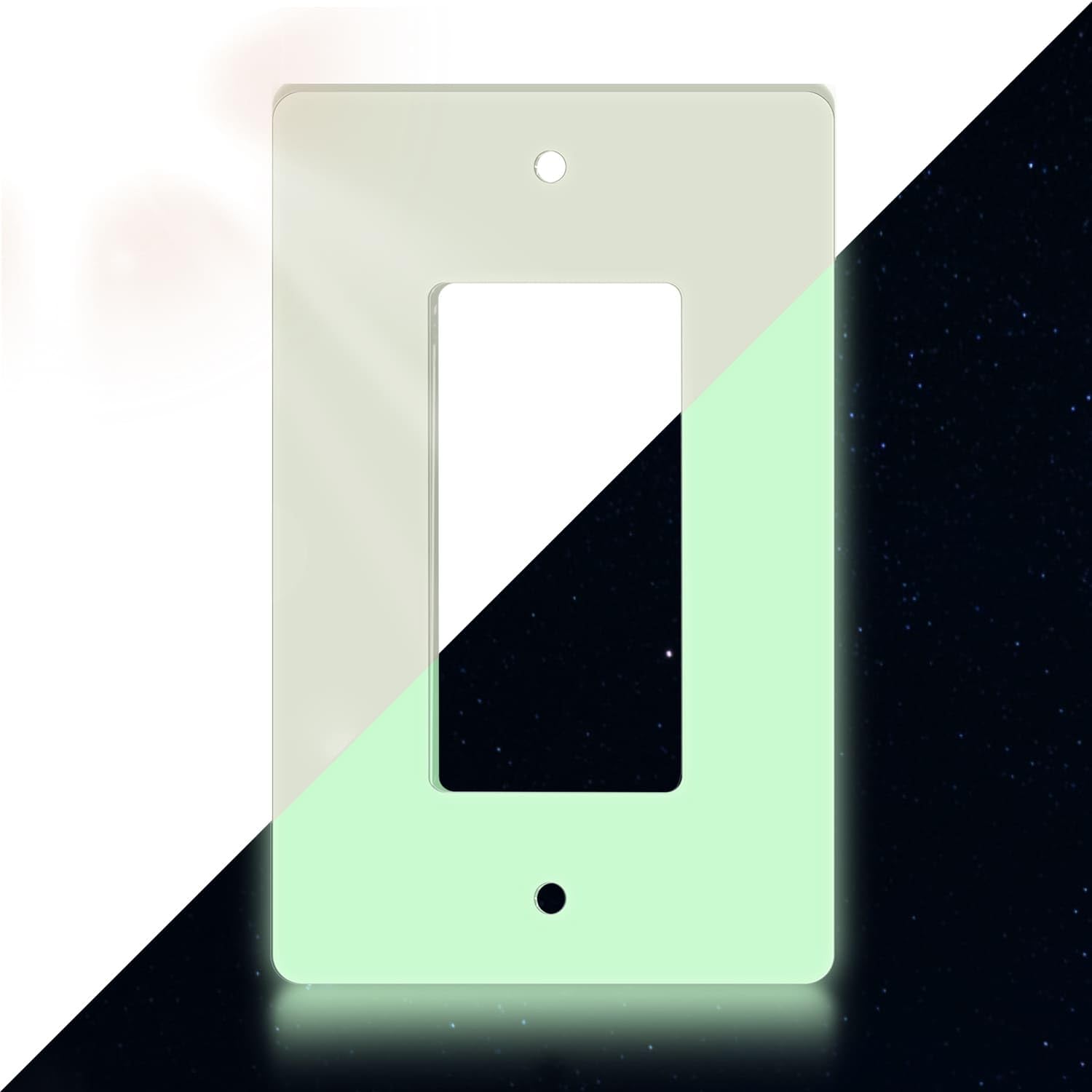 Photo 1 of 1 Pcs Glow Covers Switch Plates And Outlet Covers Light Switch Durable Switch Covers Glow In The Dark Decorative Wall Plates Electrical Outlets Nightlight Outlet Cover Plate Wall Plate