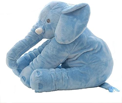 Large Size Super Soft Plush Elephant Doll Pillow, Stuffed Animal Plush Toy for Kids, Blue