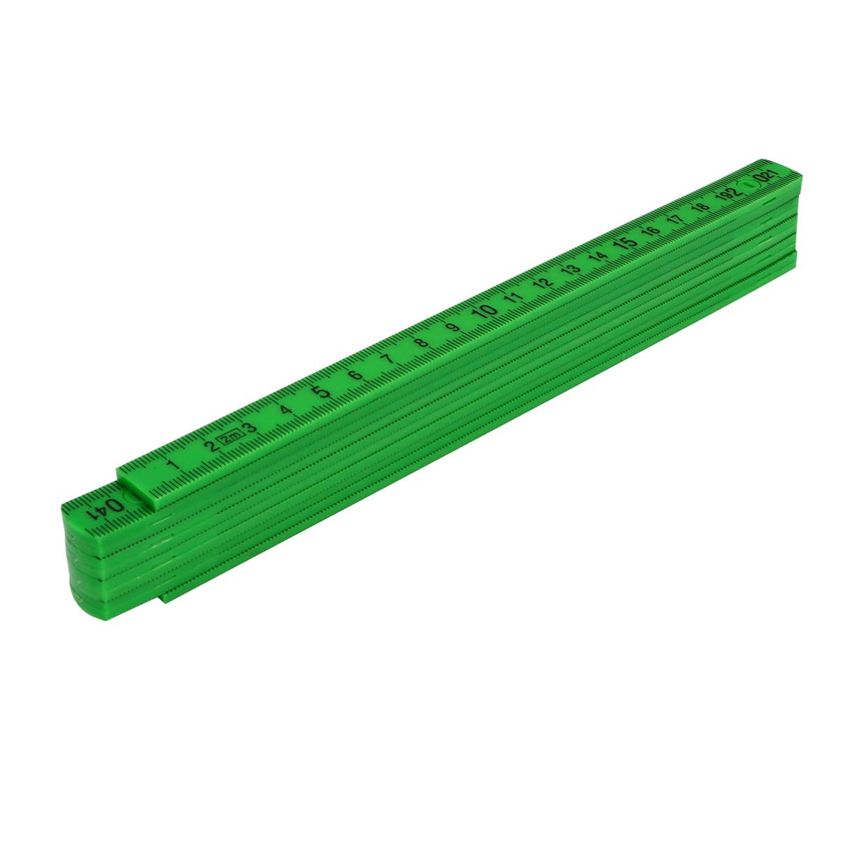 NUOBESTY Folding Ruler Plastic Foldable Ruler Professional Measuring Tool for Carpenters Woodworkers Contractors 2M Random Color