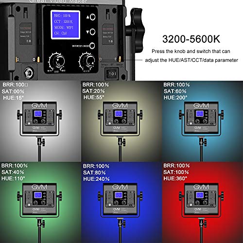 3 GVM+Video+Lighting+Photography+3200K+5600K