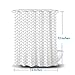 AmazerBath Fabric Shower Curtain, Grey Herringbone Pattern Polyester Fabric Shower Curtains with 2 Heavy Duty Clear Stones, Decorative Curtains for Bathroom, Hotel Quality, 72 X 72 Inches