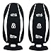 2Pcs Coolbestda Rubber 3Buttons Smart Key Remote Fob Cover Case Skin Jacket Keyless Protector Bag for Tesla Model S X P85D P70