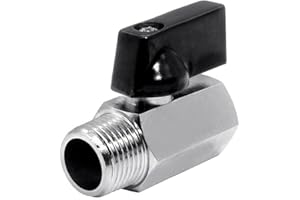 Beduan 1/2" Brass Mini Ball Valve NPT Female x Male Shut-Off Valve