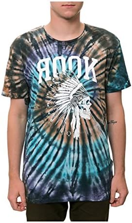 ROOK Mens The Chief Skull Graphic T-Shirt Tiedye XL