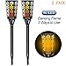 CINOTON Solar Tiki Torches Upgraded, Waterproof Solar Torch Lights with Flickering Flame, Landscape Decoration Lighting, Dusk to Dawn Auto On/Off Security Warm Light for Garden Patio Driveway (2 PACK)
