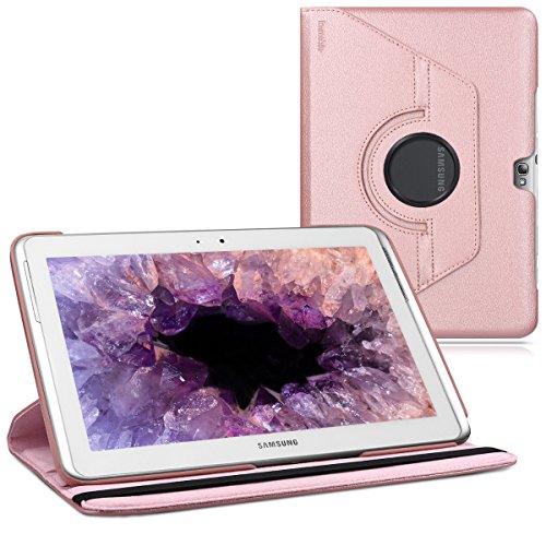 kwmobile Case 360 for Samsung Galaxy Note 10.1 Case with stand - protective tablet cover with standing function in rose gold