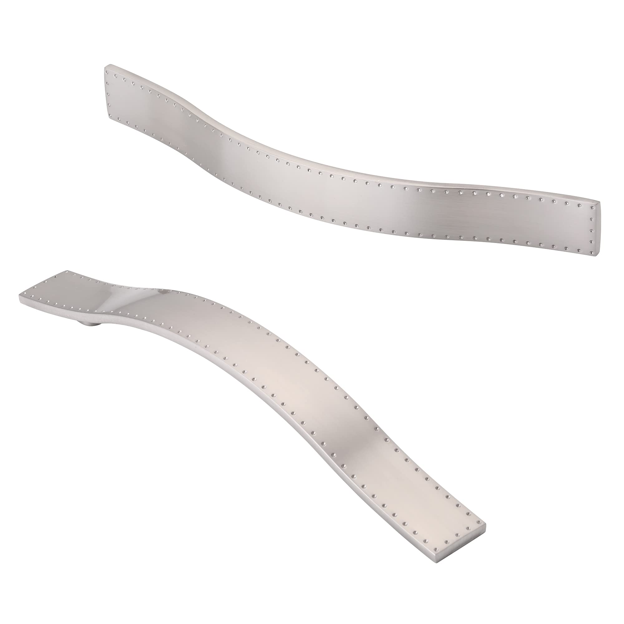 SYZOW 6 Pack Brushed Satin Nickel 128mm Hole Centers Kitchen Cabinet Pulls Cabinet Hardware Kitchen Handles for Cabinets Cupboard Handles