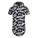 UNRESTRAINED Mens Shirt Short Sleeve Side Zip Urban Clothing For Men Navy Blue S
