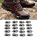 Walfront 20 Sets Metal Boot Hooks Lace Fittings with ivets for Camp Hike Climbing Repair Leather Boot Shoes Repair Buckle