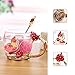 Tea Cup Coffee Mug Cups, 2018 Handmade Butterfly Rose,13 oz (Red Rose) Ideal for Friend Wedding Anniversary Birthday Presents