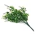 DTOL 2 x Artificial Plants,Plastic Greenery Shrubs UV Resistant Fake Outdoor Plants Plastic Shrubs for Farmhouse Home Garden Wedding Indoor Outside Decor (Green)