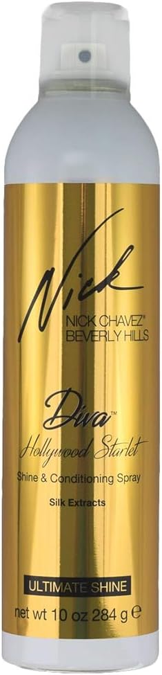 Nick Chavez Beverly Hills Starlet Shine Spray - Premium Conditioning Spray For Hair Shine And Hair Style Finishing - 10 Oz