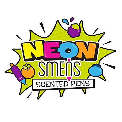 Scentco Neon Smens - Gourmet Scented Pens, Colored Gel Ink, 4 Count