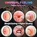 Male Masturbator Cup,2 in 1 Pocket Pussy Sex Toy with 3D Realistic Mouth Textured Vagina and Tight Anus Stroker Rechargeable with 12 Stimulation for Men Masturbation (Size -2)